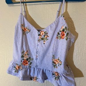 Floral, Lilac Crop Top